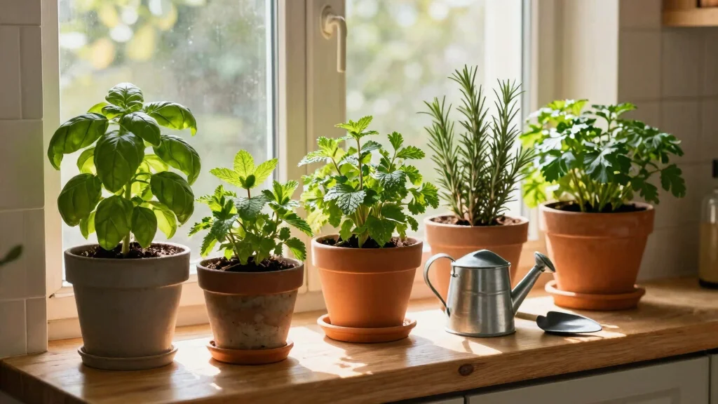 8 Potted Herb Garden Concepts to Grow Fresh Herbs on Your Windowsill