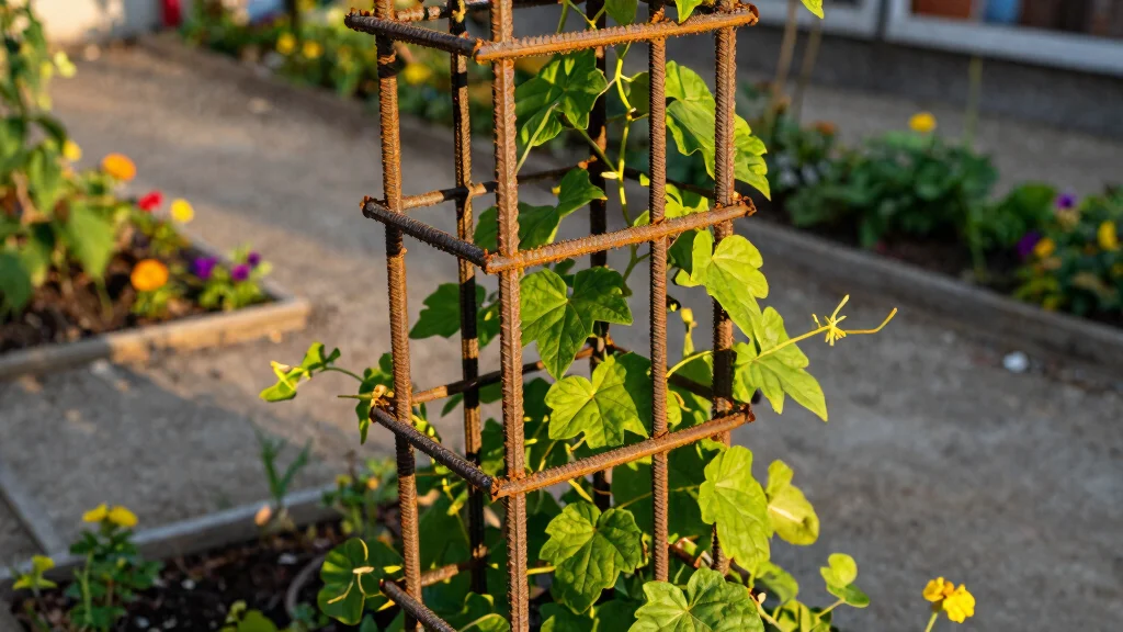 9 Rebar Trellis Concepts for a Strong and Industrial Garden Structure